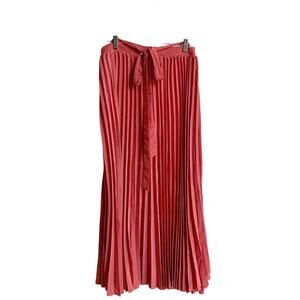 LuLaRoe DeAnne pleated maxi wrap skirt in coral, size XL